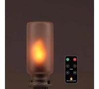 gyyuok Lot de 5 veilleuses LED givrées USB avec télécommande et minuterie, ampoule à flamme douce pour voiture, chambre, Noël, décoration d'ambiance (lumière chaude)