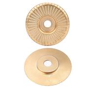 GYZOUKA 2pcs Disque de Cargaison en Bois Arc Plat Oblique Roues de Broyage Parallèle Obliques Disque de Roue de Broyage avec Acier au Carbone C45 pour le Bois Non Métallique et Broyeur
