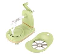 GYZOUKA Éplucheur de Pommes à Manivelle, Fruits en Acier Inoxydable, Machine à éplucher les Fruits Ronds et Efficaces pour la Cuisine (Vert clair)