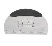 GYZOUKA Groupe de Couteau de Banc de Pâte 6.4x4.7x0,6 Pouce en Acier Inoxydable Choppeur de Farine (Noir)