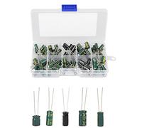 GYZOUKA Kit D'assortiment de Condensateurs électrolytiques, 100 Pièces, 10 Valeurs pour les Projets de Bricolage et de Réparation de Circuits Audio