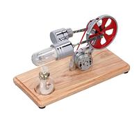 GYZOUKA Kit de Modèle de Moteur Stirling avec Lampe en éducation de la Lampe à Alcool pour la Démonstration d'apprentissage de la Physique