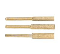 GYZOUKA Lot de 18 Embouts de Meulage en émeri plaqué Ti pour Affûteuse de Tronçonneuse, Tête Résistante à L'usure pour le Polissage du Bois de Chaîne en Métal, Tête de Meulage D'outil Rotatif à Tige