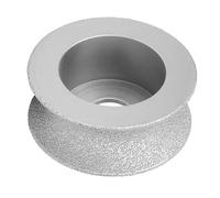 GYZOUKA Meule Diamantée Brasée, Meule Tranchante pour Verre Céramique Pierre, Bords en Verre Pierre Artificielle, Adaptée à une Utilisation Sèche et Humide (Meule concave 2.5)