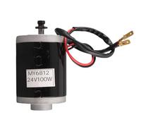 GYZOUKA Moteur brossé MY6812 24V pour Scooter de Vélo électrique, Moteur électrique en Aluminium à Grande Vitesse 100W avec Poulie à Courroie