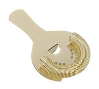 GYZOUKA Passoire à Cocktail Filtre Fin Passoire à Barre en Acier Inoxydable avec Poignée pour les Bar de Fête à la Maison Utilisation pour Mélanger et Servir des Boissons (Or)