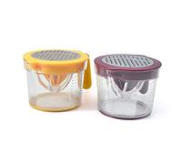 GYZOUKA Presse-agrumes à Main, Presse-agrumes en Acier Inoxydable capacité de 600 Ml avec Balance Transparente et Séparateur D'œufs, pour les Voyages au Bureau et en Cuisine (Jaune)