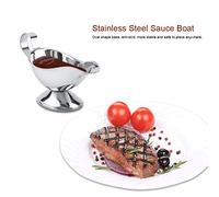 GYZOUKA Saucière à Steak en Acier Inoxydable étanche pour la Cuisine à Domicile, Récipient à épices de Haute qualité pour la Cuisine, Poignée Ergonomique pour Verser Facilement, Bateau à Poivre de 8