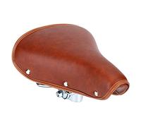 GYZOUKA Siège de Vélo à Rivets Marron pour Un Cyclisme Confortable, Selle de Vélo en Cuir PU Durable pour Les Cyclistes Longue Distance, Taille Universelle pour la Plupart des Vélos