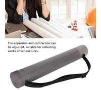 GYZOUKA Tube de Dessin d'artiste Télescopique Réglable, Tube de Peinture Extensible avec Couvercle Rabattable pour Affiches, Cartes, Dessins, Tableau à Feuilles Mobiles (Gris foncé)