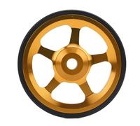 GYZOUKA Vélo Pliant Roue Facile Fonctionnement Plus Fluide Fixation Sécurisée en Alliage D'aluminium pour Divers Vélos Pliants Poussant comme une Valise (Or)