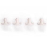 GZ Design Lot de 4 supports de rangement pour accessoires KitchenAid tels que batteur plat, fouet, crochet pétrisseur (blanc)