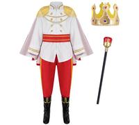 GZ-LAOPAITOU Costume de prince charmant pour garçon - Tenue royale pour anniversaire d'enfant, Halloween, cosplay, rouge