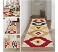 Gzaebji Tapis de Couloir Long Antidérapant Tapis Cuisine Devant Evier Lavable Tapis d Entree Interieur Personnalisable Absorbant Moderne Motifs Géométriques au Metre Tapis Couloir Long 70 x 250 cm