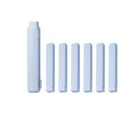 GZBABY Gommes rétractables Push Pull avec 6 recharges en caoutchouc, copeaux de gomme effacés en lignes (bleu)