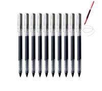 GZBABY Lot de 10 stylos à bille à pointe fine pour écrire, prendre des notes, journal, 0,5 mm (noir)