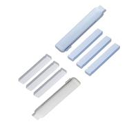 GZBABY Lot de 2 gommes rétractables Push Pull avec 6 recharges en caoutchouc, copeaux de gomme effacés en lignes (bleu, gris)