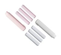 GZBABY Lot de 2 gommes rétractables Push Pull avec 6 recharges en caoutchouc, copeaux de gomme effacés en lignes (rose, gris)