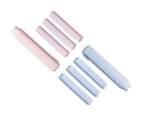 GZBABY Lot de 2 gommes rétractables Push Pull avec 6 recharges en caoutchouc, copeaux de gomme effacés en lignes (rose, bleu)
