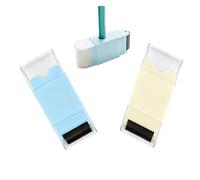 GZBABY Lot de 2 taille-crayons avec gomme et rouleau, gommes 3 en 1 avec rouleau, papeterie multifonction