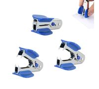 GZBABY Lot de 3 extracteurs d'agrafes avec mâchoire en acier pour école, bureau, maison, large prise en main, bleu