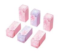 GZBABY Lot de 6 gommes à motif de fleurs de cerisier, jolies gommes de dessin animé, élégantes et durables (rectangulaires)