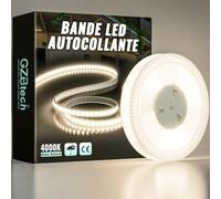 GZBtech 220V Silicone Ruban LED 10M, 4000K Blanc Naturel Flex Découpable IP65 Etanche Exterieur & Intérieur Bandeau LED, 1200LM/M Haute luminosité Bande LED pour Maison Chambre Cuisine Terrasse Jardin