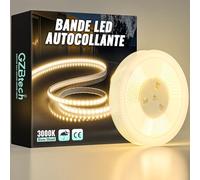 GZBtech 220V Silicone Ruban LED 15M, 3000K Blanc Chaud Flex Découpable IP65 Etanche Exterieur & Intérieur Bandeau LED, 1200LM/M Haute luminosité Bande LED pour Maison Chambre Cuisine Terrasse Jardin