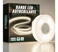 GZBtech 220V Silicone Ruban LED 15M, 4000K Blanc Naturel Flex Découpable IP65 Etanche Exterieur & Intérieur Bandeau LED, 1200LM/M Haute luminosité Bande LED pour Maison Chambre Cuisine Terrasse Jardin