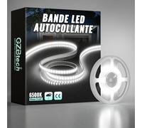 GZBtech 220V Silicone Ruban LED 1M, 6500K Blanc Froid Flex Découpable IP65 Etanche Exterieur & Intérieur Bandeau LED, 1200LM/M Haute luminosité Bande LED pour Maison Chambre Cuisine Terrasse Jardin