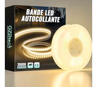 GZBtech 220V Silicone Ruban LED 20M, 3000K Blanc Chaud Flex Découpable IP65 Etanche Exterieur & Intérieur Bandeau LED, 1200LM/M Haute luminosité Bande LED pour Maison Chambre Cuisine Terrasse Jardin