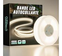 GZBtech 220V Silicone Ruban LED 20M, 4000K Blanc Naturel Flex Découpable IP65 Etanche Exterieur & Intérieur Bandeau LED, 1200LM/M Haute luminosité Bande LED pour Maison Chambre Cuisine Terrasse Jardin