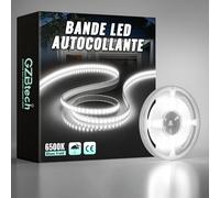 GZBtech 220V Silicone Ruban LED 2M, 6500K Blanc Froid Flex Découpable IP65 Etanche Exterieur & Intérieur Bandeau LED, 1200LM/M Haute luminosité Bande LED pour Maison Chambre Cuisine Terrasse Jardin