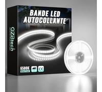 GZBtech 220V Silicone Ruban LED 3M, 6500K Blanc Froid Flex Découpable IP65 Etanche Exterieur & Intérieur Bandeau LED, 1200LM/M Haute luminosité Bande LED pour Maison Chambre Cuisine Terrasse Jardin