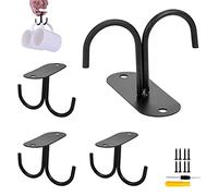 GZcaiyun 4 PCS Porte Tasse Suspendu, Porte-Gobelet à Café Métal Noir Rack 2 Crochets, pour Ranger et Suspendre Les Ustensiles de Cuisine,avec 8 Vis et Tournevis