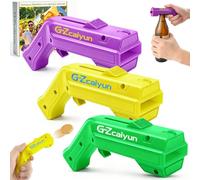 GZcaiyun Ouvre-Bouteille de Pistolet, Décapsuleur Cap Gun, 3 Pcs | Jouet à Bière 2 en 1: Ouvre Bouteilles de Bière pour Bar Fête Cadeau Homme Original, Jeux de Capsules