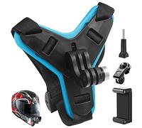 GZcaiyun Support de Casque de Moto Réglable pour Caméra d'Action - Compatible avec la Plupart des Caméras