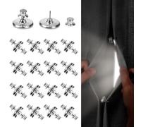 GZCZCC 16 Paires d'Aimants pour Rideau - 20 mm, Alliage de Zinc, Bouton Magnétique Puissant, Attache et Embrasse pour Salon