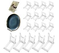 GZCZCC 20 Pcs Support de Présentation Réglable Transparent 8 Pcs Support de Présentation Photo Chevalet Plastique Transparent Plastique Mini Support Chevalet Transparent pour Photo Carte