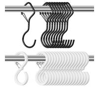 GZCZCC 34 pcs Crochet en s Anti-Chute Metal Crochet s Acier Inoxydable Crochets Organisateur de Sacs pour Placard Crochet Serviette Salle de Bain pour Serviette Sac Vêtement Parapluie