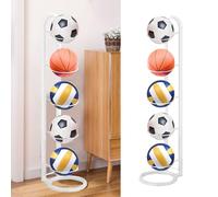 GZCZCC Support de rangement multifonction 5 niveaux pour ballons de football et basket-ball - Support vertical amovible pour volley-ball
