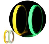 GZDAOXIA 2 Rouleaux 1cmx5m Bande Reflechissante Autocollante,Ruban Autocollant Fluorescent Imperméable, Autocollants Réfléchissants d'Avertissement Stickers,pour Murs,Escaliers