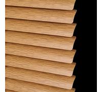 GZDXBF Faux Wood Aluminum Venetian Blind, 2.5cm Slats, Custom Size, Blackout Privacy Horizontal Blinds for Home Office(Dark)