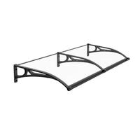 GZDXBF Marquise De Porte Exterieur Largeur 60 80 90 100 120cm Auvent De Porte D'entrée, Marquise Solaire Abri Banne avec Support en Aluminium, Terrasse Toit Abri Protection(24x47in (60x120cm))