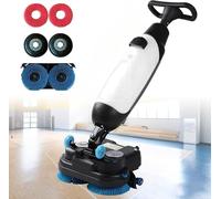 GZGHRZQS Autolaveuse Sol avec laveuse Sol Professionnelle Double Brosse, Largeur 43 cm, tête rotative 360°, réservoirs 4.5L/7.5L, Batterie 36V, Nettoyage en Profondeur pour carrelage et parquet