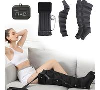 GZGHRZQS Botte De Pressothérapie pour Massage Jambes, Masseur à Compression d'air pour Bras, Drainage Lymphatique Bottes Pressothérapie, Appareil Circulation Sanguine Jambe