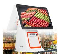 GZGHRZQS Caisse enregistreuse Tactile Double écran | 15.6 Pouces Caisse enregistreuse Intelligente Tout-en-Un | Imprimante 58mm Intégrée | pour Commerces de Détail et Restaurants