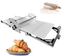 GZGHRZQS Laminoir à Pâte Acier Inoxydable Machine à laminer la pâte Pliable, avec Plaque de laminage,épaisseur Réglable 2-30mm,Usage Commercial Et Domestique