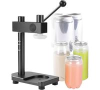 GZGHRZQS Machine a Sceller Canette, Scelleuse Canettes Soda Commerciale, Outil de scellage Rapide pour bocaux, pour Bouteilles Pet 250 Ml-700 ML Tête en Silicone Antidérapante, Hauteur Réglable