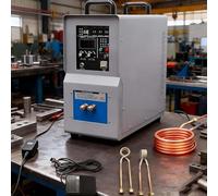 GZGHRZQS Machine de Chauffage par Induction HF 15KW 220V | Four De Chauffage pour MéTaux, Trempe, Soudage Et Fusion | 40°C~2000°C | éQuipement De Trempe Et De Refroidissement De Tubes en Cuivre